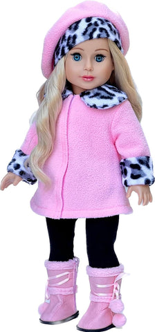 Marshmallow - 18 inch Doll Clothes - 4 Piece Doll Outfit - Coat, Hat, Leggings and Boots