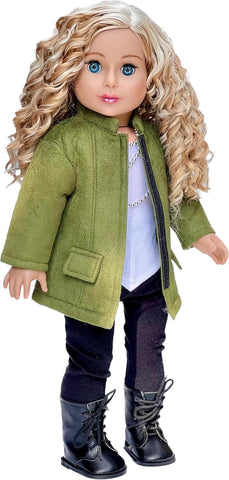 Marshmallow - 18 inch Doll Clothes - 4 Piece Doll Outfit - Coat, Hat, Leggings and Boots