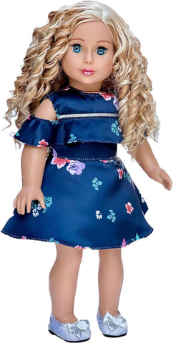 Navy Blue - Doll Dress for 18 inch American Girl Doll