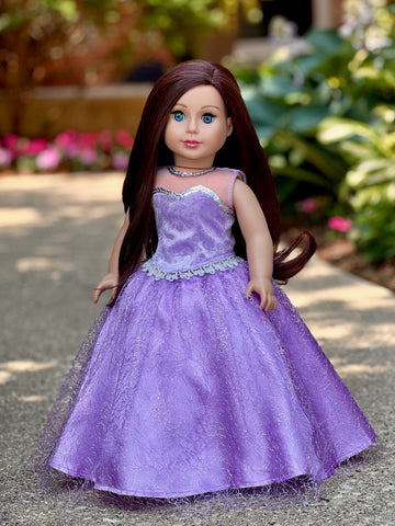 Cinderella - Clothes for 18 inch Doll - Disney Blue Gown with Silver Slippers