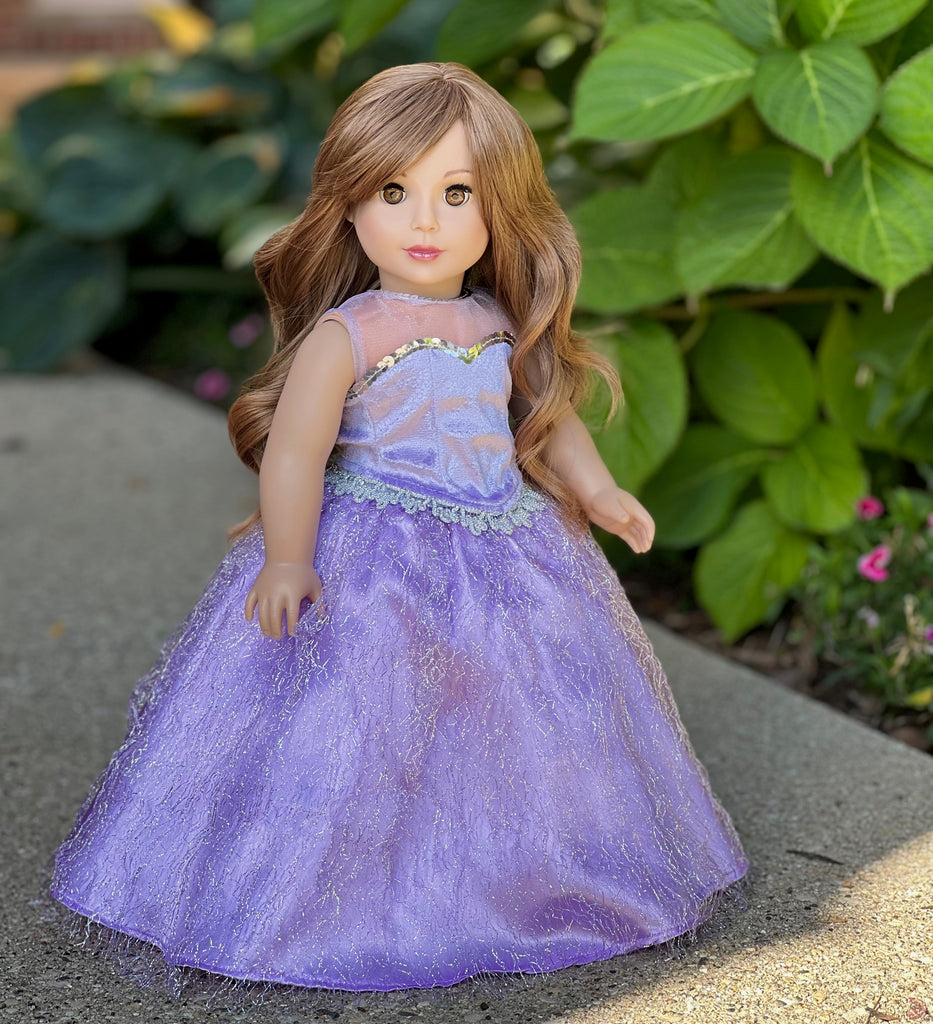 Misty Lilac - 2 Piece Gown for 18 inch Doll - 18 inch Doll Clothes (Doll NOT Included)