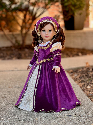 Catherine Howard - OOAK Historical Tudor Style Gown for 18 inch Dolls
