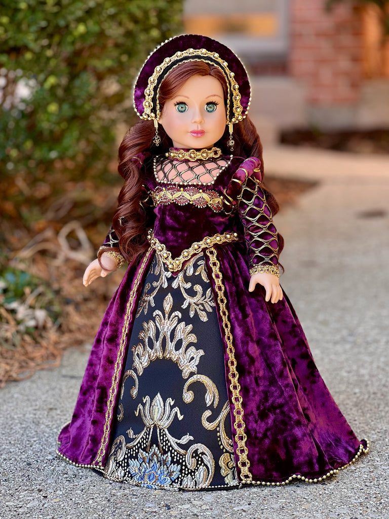 Anne Boleyn - Historical, Tudor Style Gown for 18 inch Doll (Doll Not Included)