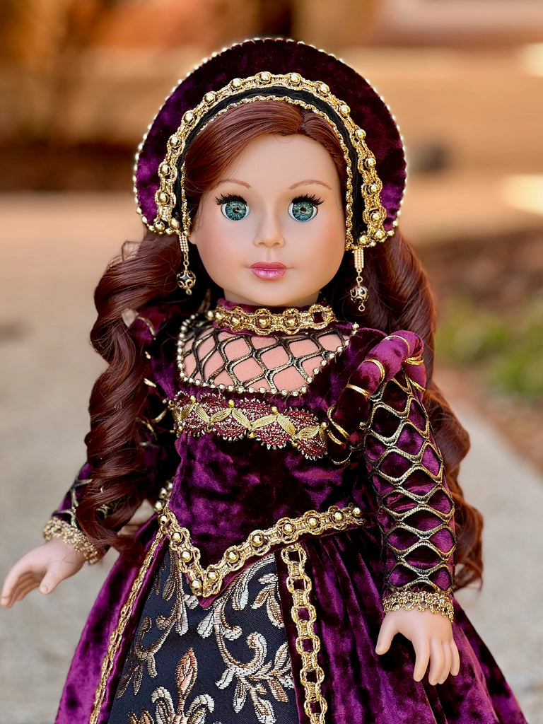 Anne Boleyn - Historical, Tudor Style Gown for 18 inch Doll (Doll Not Included)