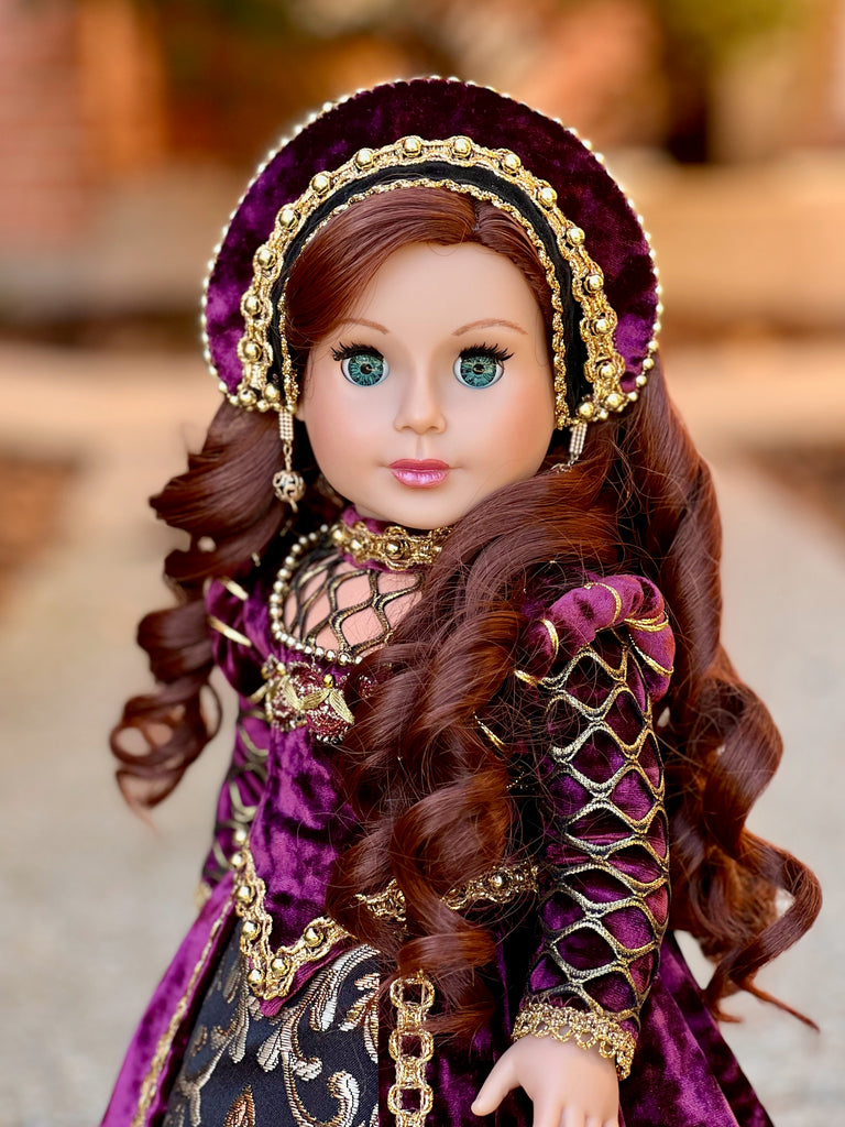 Anne Boleyn - Historical, Tudor Style Gown for 18 inch Doll (Doll Not Included)