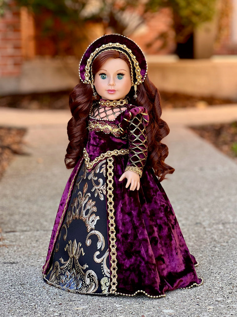 Anne Boleyn - Historical, Tudor Style Gown for 18 inch Doll (Doll Not Included)