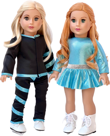 Olympic Gymnast - Clothes for 18 inch Doll - 3 Piece Outfit - Gymnastic Leotard, Warmup Pants, Shoes