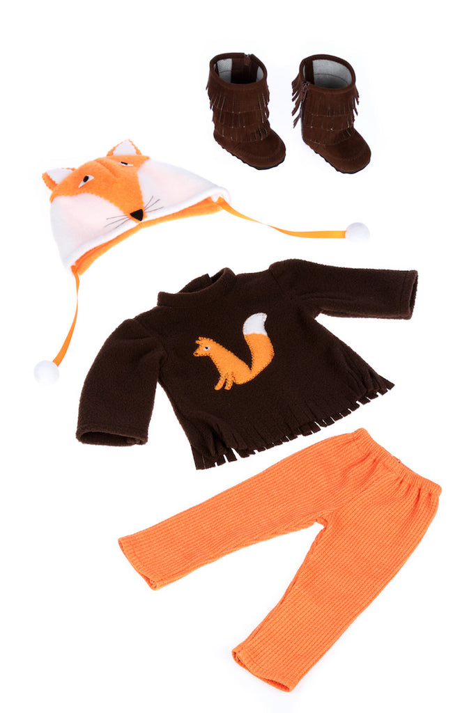 Foxy - Doll Clothes for 18 inch American Girl Doll- 4 Piece Doll Outfit - Hat, Blouse, Leggings and Boots