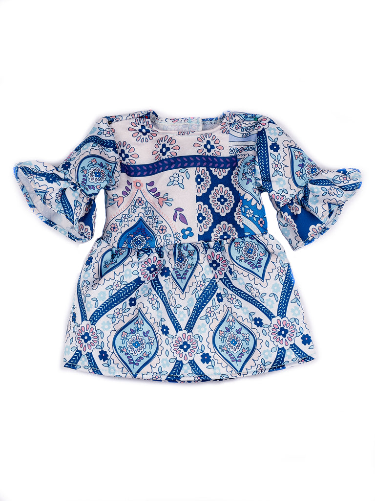 Party Dress - Blue Dress for 18 inch American Girl Doll