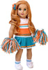 Cheerleader - Clothes for 18 inch Doll - 6 Piece Outfit - Blouse, Skirt, Headband, Pompons, Socks and Shoes