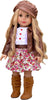 Urban Explorer - Clothes for 18 inch Doll - Brown Motorcycle Jacket, Paperboy Hat, Dress and Boots