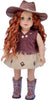 Cowgirl - Clothes for 18 inch Doll - 4 Piece Outfit - Cowgirl Hat, Skirt, Top and Cowgirl boots
