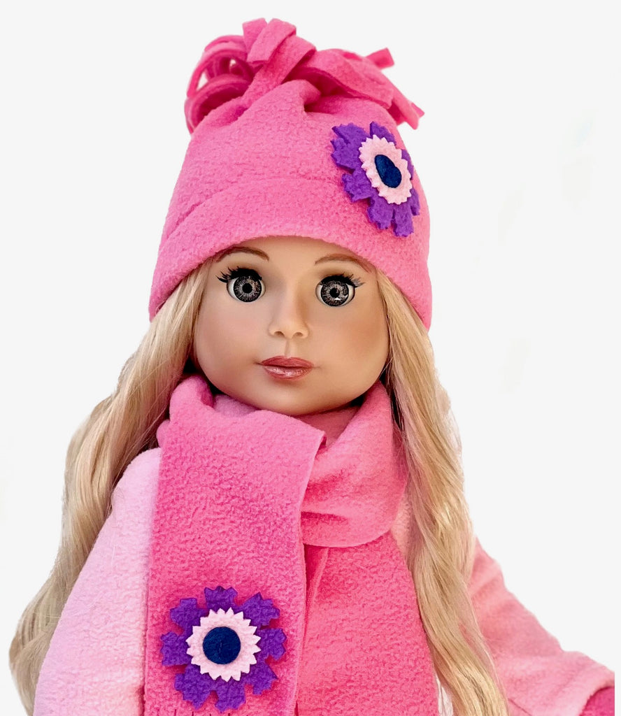 Hat and Scarf - Doll Accessories for 18 inch American Girl Doll (Outfit sold separately)