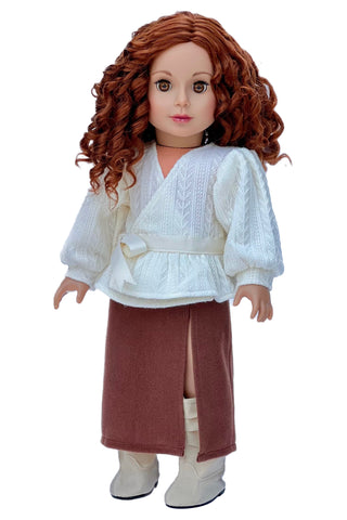 Foxy - Doll Clothes for 18 inch American Girl Doll- 4 Piece Doll Outfit - Hat, Blouse, Leggings and Boots
