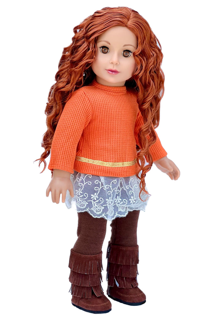 Hello Sunshine - 18 inch Doll Clothes - 3 Piece Doll Outfit - Tunic, Leggings and Boots