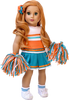 Cheerleader - Clothes for 18 inch Doll - 6 Piece Outfit - Blouse, Skirt, Headband, Pompons, Socks and Shoes