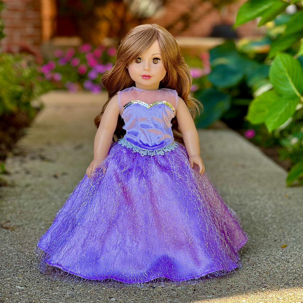 Misty Lilac - 2 Piece Gown for 18 inch Doll - 18 inch Doll Clothes (Doll NOT Included)