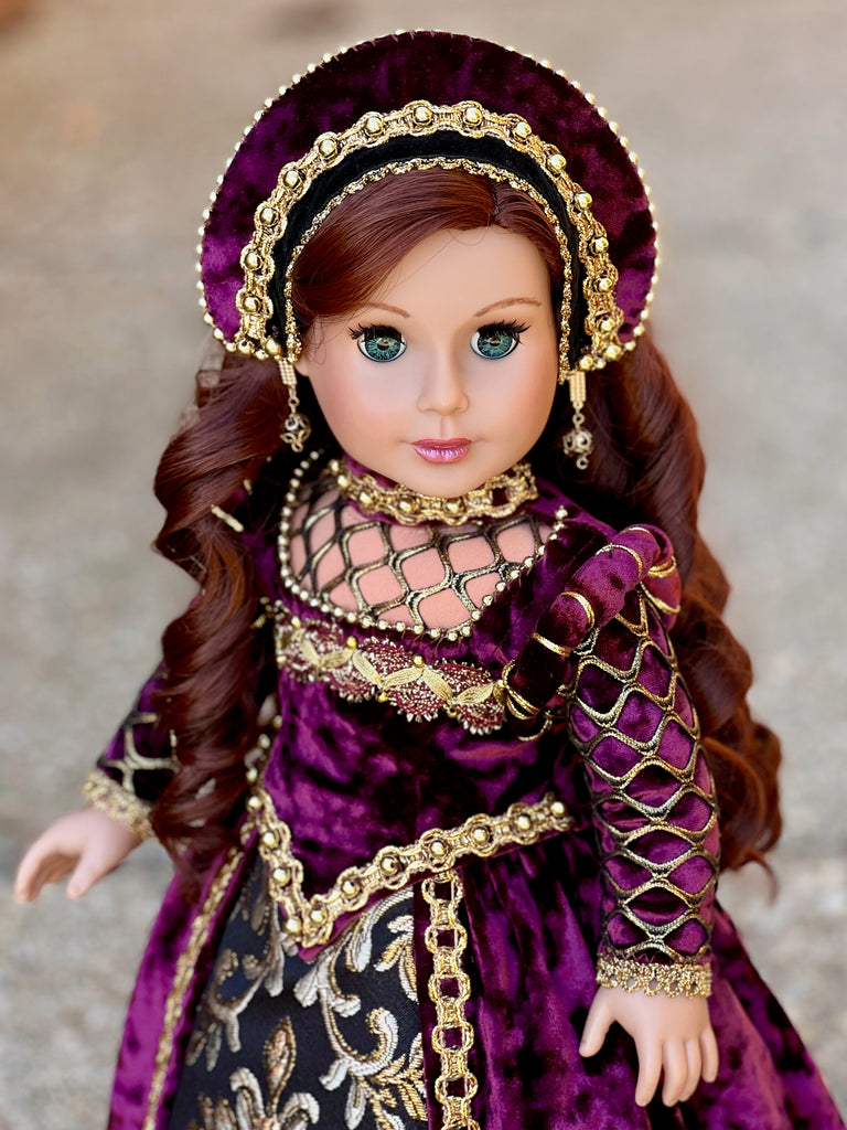 Anne Boleyn - Historical, Tudor Style Gown for 18 inch Doll (Doll Not Included)