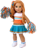 Cheerleader - Clothes for 18 inch Doll - 6 Piece Outfit - Blouse, Skirt, Headband, Pompons, Socks and Shoes