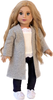 Comfy Chic - 4 Piece Outfit for 18 Inch Doll - White Tank Top, Leggings, Gray Long Sweater and White Sneakers - 18 Inch Doll Clothes ( Doll Not Included)