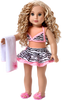 Fun with the Sun - Clothes for 18 inch Doll - 4 Piece Swimsuit Outfit - Skirt, Bikini Top, matching Flip Flops and Beach Blanket