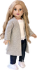 Comfy Chic - 4 Piece Outfit for 18 Inch Doll - White Tank Top, Leggings, Gray Long Sweater and White Sneakers - 18 Inch Doll Clothes ( Doll Not Included)