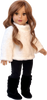 Arctic Glam - 3 Piece Outfit for 18 Inch Doll - White Sweater, Black Leggings and Black Boots - 18 inch Doll Clothes ( Doll Not Included)