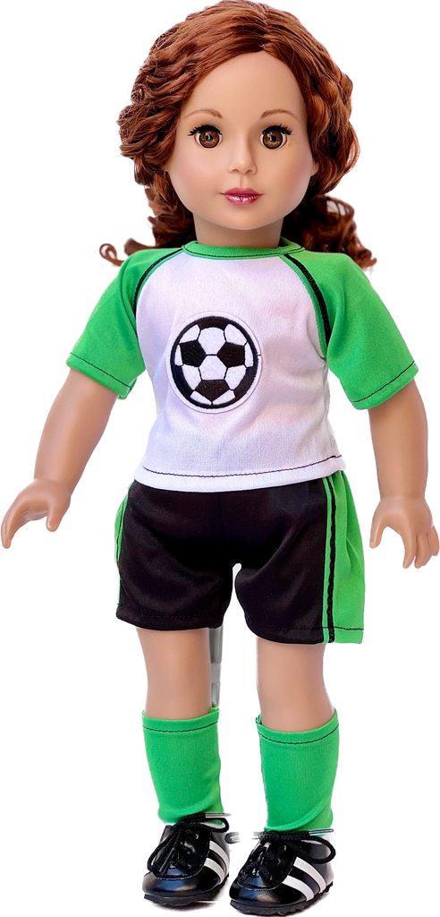 18 inch doll soccer top outfit