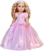Pretty Pink - Doll Gown for 18 inch American Girl Doll includes Necklace and Headpiece