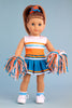 Cheerleader - Clothes for 18 inch Doll - 6 Piece Outfit - Blouse, Skirt, Headband, Pompons, Socks and Shoes