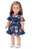 Romantic Moment - Dark Blue Dress for 18 inch American Girl Doll