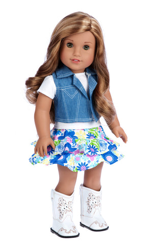 Siege Jacket - Clothes for 18 inch Doll - 4 Piece Outfit - Jacket, Tank Top, Skinny Jeans and Boots
