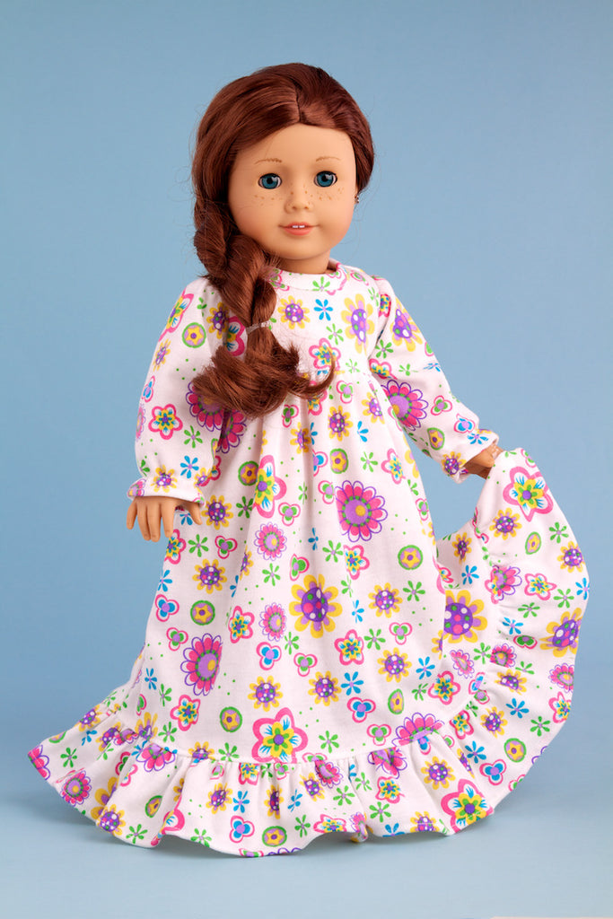 Good Night - Clothes for 18 inch Doll - Cotton Nightgown