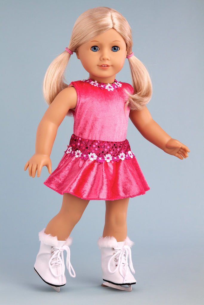 American girl ice skating set discount
