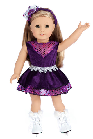 Saturday Afternoon - Clothes for 18 inch Doll - Navy Blue Dress (Shoes sold separately)