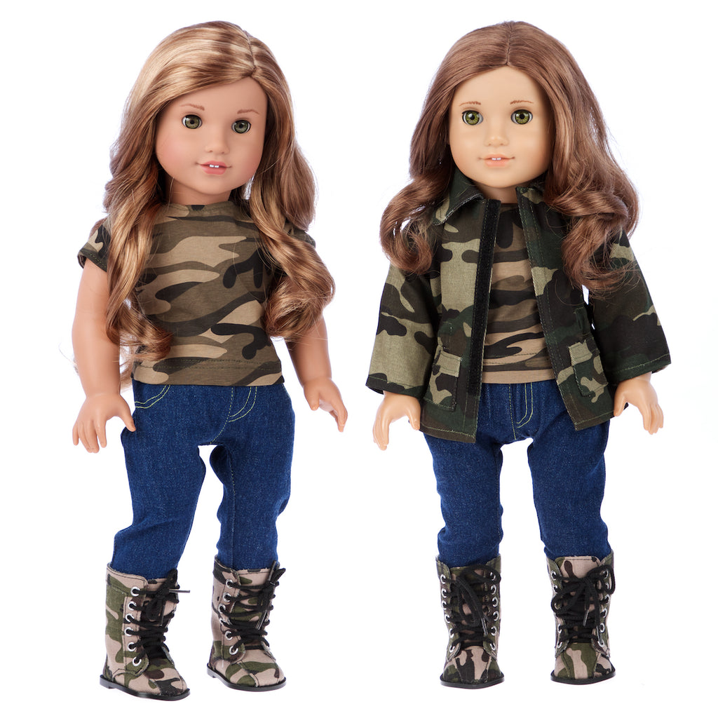 Military Style Doll Outfit - 18 inch Doll Clothes