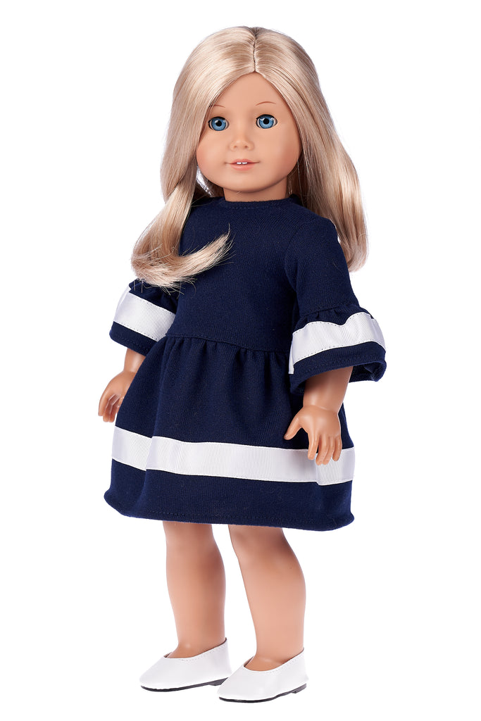 Navy Blue - Doll Dress for 18 inch American Girl Doll