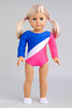 Olympic Gymnast - Clothes for 18 inch Doll - 3 Piece Outfit - Gymnastic Leotard, Warmup Pants, Shoes