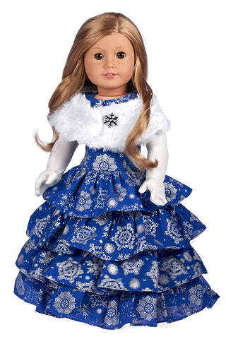 Princess Kate - Clothes for 18 inch Doll - Royal Wedding Dress with White Shoes, Bouquet and Tulle Veil