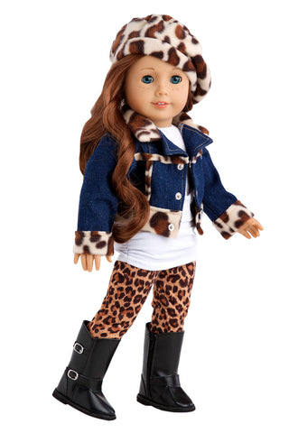 Siege Jacket - Clothes for 18 inch Doll - 4 Piece Outfit - Jacket, Tank Top, Skinny Jeans and Boots
