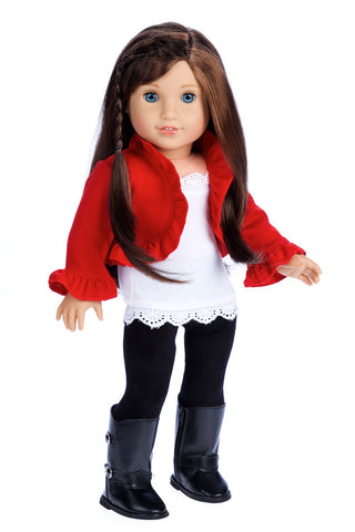 Siege Jacket - Clothes for 18 inch Doll - 4 Piece Outfit - Jacket, Tank Top, Skinny Jeans and Boots