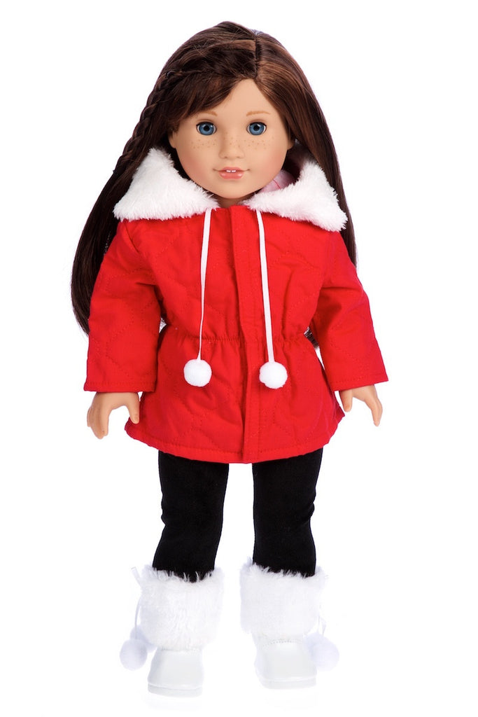 Winter Extravaganza - Clothes for 18 inch American Girl Doll - Parka Coat,  Leggings, Boots – Dreamworld Collections